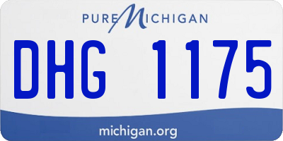 MI license plate DHG1175