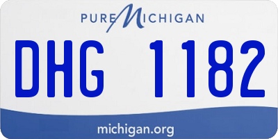 MI license plate DHG1182