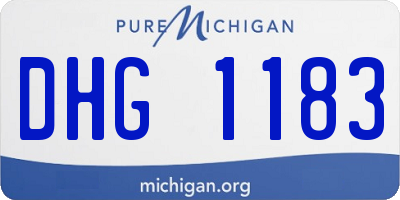MI license plate DHG1183