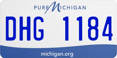 MI license plate DHG1184