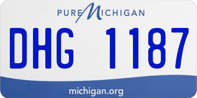 MI license plate DHG1187