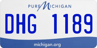 MI license plate DHG1189