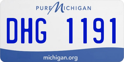 MI license plate DHG1191