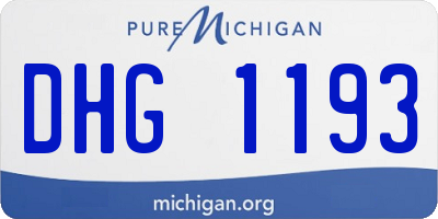 MI license plate DHG1193
