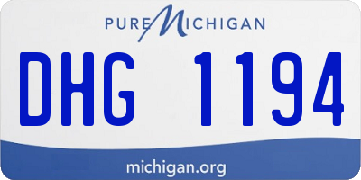 MI license plate DHG1194