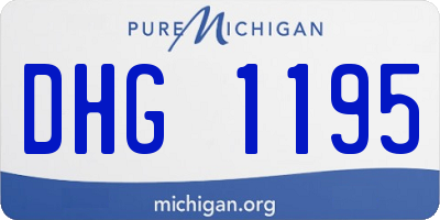 MI license plate DHG1195