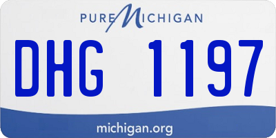 MI license plate DHG1197