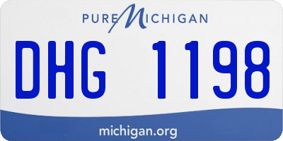 MI license plate DHG1198
