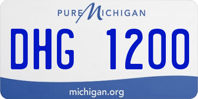 MI license plate DHG1200
