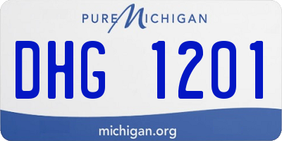 MI license plate DHG1201