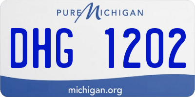 MI license plate DHG1202