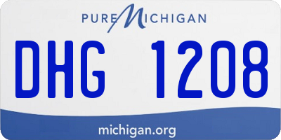 MI license plate DHG1208
