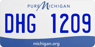 MI license plate DHG1209