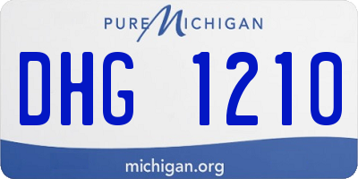 MI license plate DHG1210