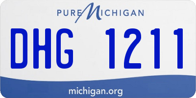 MI license plate DHG1211