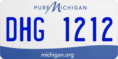 MI license plate DHG1212