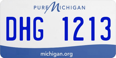 MI license plate DHG1213