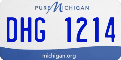 MI license plate DHG1214