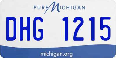 MI license plate DHG1215