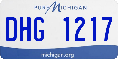 MI license plate DHG1217