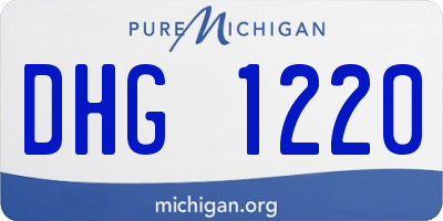 MI license plate DHG1220