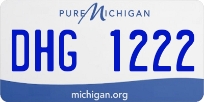 MI license plate DHG1222