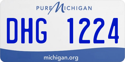 MI license plate DHG1224