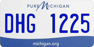 MI license plate DHG1225