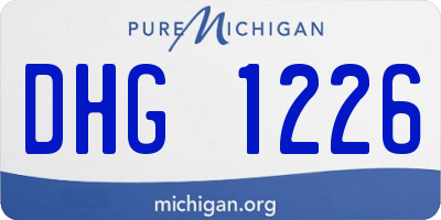 MI license plate DHG1226