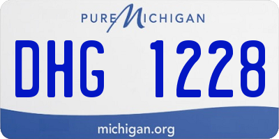 MI license plate DHG1228