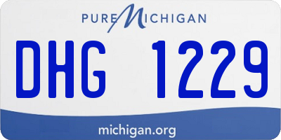 MI license plate DHG1229