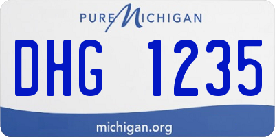 MI license plate DHG1235