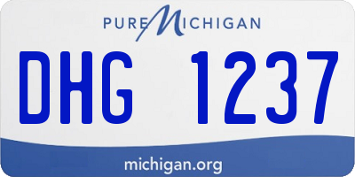 MI license plate DHG1237