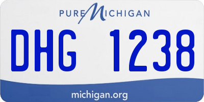 MI license plate DHG1238