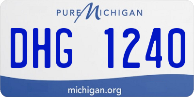 MI license plate DHG1240