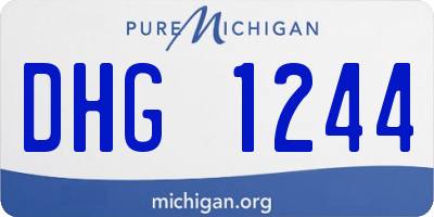 MI license plate DHG1244