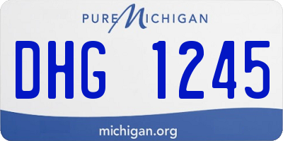 MI license plate DHG1245