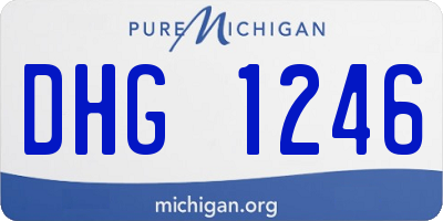 MI license plate DHG1246