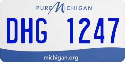 MI license plate DHG1247