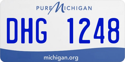 MI license plate DHG1248