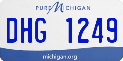 MI license plate DHG1249