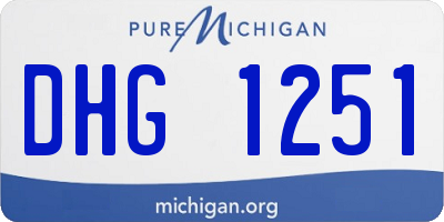 MI license plate DHG1251