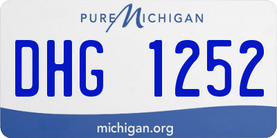 MI license plate DHG1252