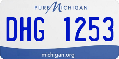 MI license plate DHG1253