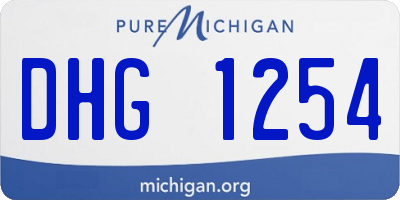 MI license plate DHG1254