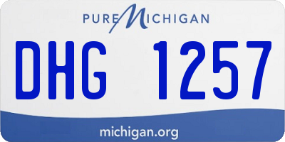MI license plate DHG1257