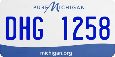 MI license plate DHG1258