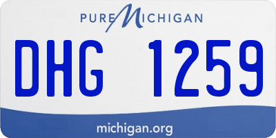 MI license plate DHG1259