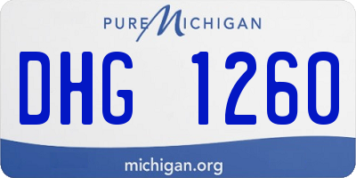 MI license plate DHG1260