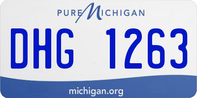 MI license plate DHG1263